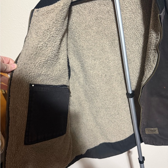 Men's Dark Brown Vest with Ribbed Collar - Picture 5 of 7